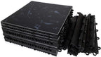 Big Floors 3X3LUXBLAKFLOOR Modular Interlocking Lightweight Plastic Dance Floor Kit (3' x 3'), Luxury Black, 21 Piece