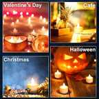 Rechargeable Tea Lights,Flameless LED Candles with Remote Timer,Battery Operated Tea Lights Flickering Votive Candle,for Home Restaurant,Holiday Party (6 Pack)