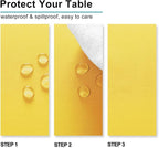 Hiasan Yellow Tablecloth for Square Tables - Waterproof and Spillproof Washable Fabric Table Cloth for Dining Room Kitchen Party, 70 x 70 Inch