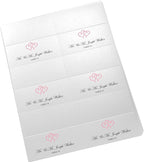 Linked Hearts Printable Place Cards, Pink (Choose Color), Set of 60 (10 Sheets), Laser & Inkjet Printers - Wedding, Party, Dinner, and Special Events - Made in the USA