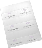 Linked Hearts Printable Place Cards, Lavender (Choose Color), Set of 60 (10 Sheets), Laser & Inkjet Printers - Wedding, Party, Dinner, and Special Events - Made in the USA
