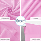 Sugargirl 10x10FT Pink Backdrop Curtains Polyester Photo Backdrop Drapes Curtains 2 Panels with Rod Pockets for Party Birthday Wedding Photography Home Decoration