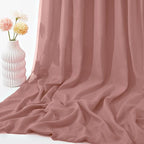 VACVELT Wedding Arch Draping Fabric Dusty Rose Chiffon, 1 Panel Sheer Drapes 30 Inch x 20ft Chiffon Backdrop Curtain Decor, Outdoor Sheer Drapery for Ceremony Party Ceiling