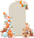 Wedding Arch Cover 4FT Arch Backdrop Cover Spandex Fitted Arch Cover for Round Top Chiara Backdrop Stand Covers for Wedding Birthday Party Baby Shower Banquet Ceremony Decoration
