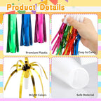 Noise Makers, 24 PCS Gold Noise Makers, Glitter Metallic Fringed Party Blowers Noisemakers Horns for Adults for 2025 New Year Eve Party Birthday Sporting Events Favor Supplies Decorations (Mixcolor)