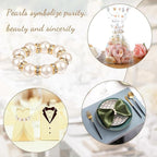 100pcs Pearl Napkin Rings Imitation Pearl Ring Napkins Holder Universal Napkins Holders Pearls Napkin Rings for Cloth Napkins for Wedding Party Dinner Table Decor and Daily Use