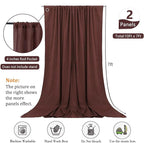 10 x 7 Feet Red Brown Backdrop Curtain for Partie, Background Curtains for Photoshoot, Birthday, Wedding, Halloween, Thanksgiving, Christmas, New Year Party Decorations 5Ft x 7Ft, 2 Panels