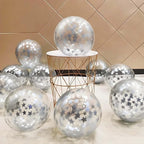 Silver Metallic Foil Star Confetti 0.78inch/2cm 8000PCS Table Confetti for Party Birthday Decoration or Filled Balloons