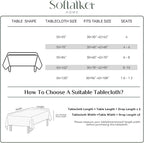 Softalker Checkered Tablecloth Rectangle, Heavy Weight Linen Gingham Christmas Table Cloth with Tassel, Washable Wrinkle Free Buffalo Plaid Table Cover for Dining/Party/Home - 55 x 84 Inch, Sage