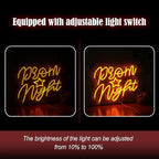 Prom Night Neon Sign for Wall Decor Yellow LED Words Neon Light by USB Powered Dimmable Prom Night Light Up Sign for Prom Birthday Wedding Christam Party Bar Decor(16.1 * 12.6In)
