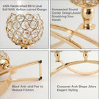 VINCIGANT 4Pcs Christmas Table Decoration Gold Bulk Decorative Tealight Candle Holder for Wedding,3-Candle Candelabras for Christmas Party Dinning Room Table Centerpiece,Gift Boxed for Thanksgiving