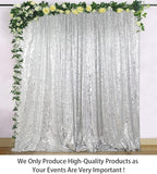ShiDianYi Sequin Backdrop Silver 2 Panels 4FTx10FT Backdrops for Photography Shimmer Photo Backdrop for Birthday Sparkle Wedding Drapes Glitter Curtains Background