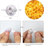 Aogist 50pcs Orange Balloon Lights,Long Standby Time Waterproof Mini Light,Battery Powered,Round LED Ball Lamp for Latex Balloon Paper Lantern Party Wedding Festival Christmas Halloween Decorative