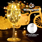 btfarm 20 Pack Fairy Lights Battery Operated with Timer, 10FT 30LED Twinkle Lights Waterproof, Copper Wire Christmas String Lights Battery Powered for Indoor Outdoor Wedding Party Holiday Decorations
