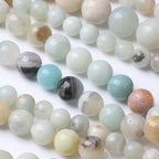 Fancy Stone Beads for Jewelry Making DIY Craft Gemstone Beads Kit (6mm, 60pcs) Smooth Healing Crystal Beads for Bracelets, Necklaces, Home Decor