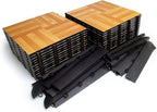Big Floors 5X5OAKFLOOR Interlocking Lightweight Plastic Modular Dance Floor Kit (5' x 5'), Oak, 45 Piece