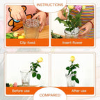 KOYILTD 3 Pcs Modern Flower Frog Metal Flower Arrangement Holder Floral Grid Used for Vase Flower Arrangement Art Convenient Stem Holder for Flowers Flower Frog Organizer Metal Lid for Vase (Silver)