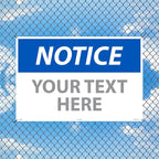 Custom OSHA Style Notice Sign 24" x 36" Aluminum Sign, Customizable "Your Text Here", by AccuformNMC Made in USA