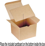 Xxcxpark 30 PCS Brown Kraft Gift Boxes 5x5x3.5, Party Favor Kraft Paper Gift Packaging Box with Lid for DIY Crafting, Cube, Cupcake, Kraft Present Boxes for Birthday, Wedding