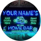 ADVPRO Personalized Your Name Custom Home Bar Beer Established Year Dual Color LED Neon Sign Green & Blue 16 x 12 Inches st6s43-p1-tm-gb
