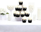 Big Dot of Happiness Goth Girl Cupcake Wrappers, Adjustable Fit, Black and Purple Halloween or Gothic Birthday Party Decorations - Set of 12