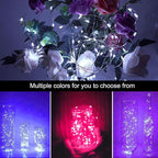 24 Pack LED Fairy Lights Battery Operated 7Ft 20Led Mini String Lights Waterproof Christmas for Mason Jars Bedroom DIY Party Wedding Christmas Decor Red