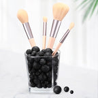 150 Pieces Vase Filler Faux Pearls Vase Makeup Beads No Hole Gloss Bead Mixed Sizes Round Pearl for Home Party Wedding Decor, 8/14/20 mm(Glitter Black)