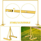 HAITRAL 10x7 FT Backdrop Banner Stand,Square Wedding Arch Balloon Metal Frame,Heavy Duty Background Stand Kit,Adjustable Photo Backdrop Stand for for Parties Birthday Video Studio - Gold