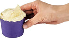 Panificio 6 Ounce Cupcake Wrappers, 200 Scalloped Baking Cups - Oven-Ready, Greaseproof, Purple Paper Cupcake Liners, Disposable, For Birthdays, Baby Showers, Or Weddings - Restaurantware