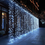 Fairy Curtain Lights, 300 LED Upgraded Tangle-Free Hanging Lights with Remote, USB Plug in String Lights for Bedroom Wall Window Wedding Party Xmas Home Décor - 9.8 x 9.8 Ft, Cool White