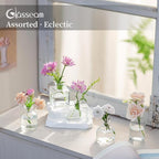 Glasseam Mini Bud Vases for Centerpieces: Clear Small Flower Vase Set of 20 Cute Tiny Glass Vases for Flowers Modern Decorative Wedding Table Centerpiece for Dining Room Decoration