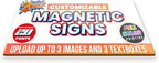 2-Pack,12"x24" Custom Magnet Signs in Full Color for Business and Advertising, 30 mil Customized Vinyl Car Magnets, Personalized Magnetic Sheets for Company Storefront & Vehicles (Rounded Corners)