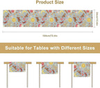 Boho Sun Moon Table Runner Mystical Rustic Butterfly Mushroom Star Table Runner for Kitchen Living Room Dinner Holiday 13x90 Inch