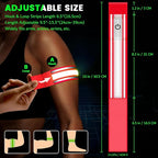 LED Armband for Running(2 Pack),Light Up Arm Bands for Night Walking Running,Rechargeable Lights for Runners,High Visibility Reflective Running Gear Adjustable Light Up Wristbands