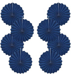 Blue Party Decorations,Blueberry Party Decorations Decorations Party Paper Fans Bulk 12in,Graduation Decoration Classroom Decor, Western Themed Party Decorations 30 Color DIY Set （Deep Blue）