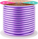 Mandala Crafts 10 Gauge Anodized Aluminum Craft Wire for Jewelry Making - 32 FT Colored Flexible Lavender Wire - Bendable for Bonsai Armature Crafting Sculpting