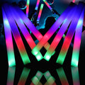 32 PCS LED Foam Glow Sticks Bulk, Glow in The Dark Party Supplies with 3 Modes Colorful Flashing, Glow Sticks Bulk Party Pack for Wedding, Concert, Raves, Events, Birthday