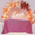 Fitable Sequin Tablecloth for Parties 54x54 Inch - Sparkle Glitter Table Cloth Laser Square Overlay for Wedding Baby Shower Ceremony Birthday Holiday Banquet Decor, Fuchsia