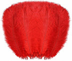 YAKRUNA 30PCS Red Ostrich Feathers Bulk 12-14 Inches for Centerpieces for Wedding Birthday Gatsby Party, Decorative Plumes for Vase & Table & Christmas Tree Decor (30-35cm, Red)