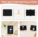 Mini Chalkboard Signs, 60 Pack Food Labels for Party Buffet or Wedding Celebrations with 120 Easel Stands and 12 Liquid Chalk Pens - Perfect Place Cards for Table Settings & Numbers