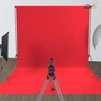 ISSUNTEX 10X12 ft Background Muslin Backdrop, Photo Studio, Collapsible High Density Screen for Video Photography and Television-Red