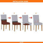 Stretchy Parson Chair Slipcovers for Dining Room Chair seat Covers Chair Protectors for Party Pet Protection Universal Fit Soft Polyester (Set of 4, Geometric)