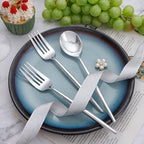 SUT 200Pcs Plastic Silverware,Plastic Spoons and Forks, Disposable Silverware,Silver Plastic Silverware, Disposable Forks and Spoons, Includes 100 forks, 100 spoons for Party, Birthday, Wedding