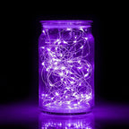 Twinkle Fairy Lights Battery Operated 3 Modes with Timer Firefly Lights 20 LED on 7.2 feet Silvery Copper Wire for DIY Wedding Party Christmas Halloween Centerpiece Decorations 15 Pack (Purple)