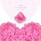 1000Pieces Rose Petals, Artificial Flower Petals Fake Rose Petals for Romantic Night,Wedding,Proposal Anniversary Flower Decorations (Deep Pink)