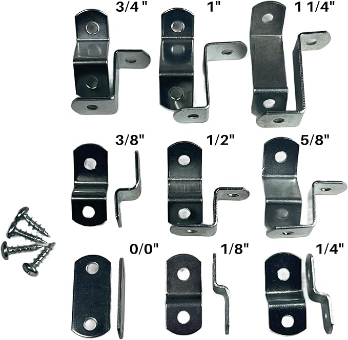 Canvas Clips for Picture Framing screws included 15 per pack ( Choose your offset size ) by E.H.C. (1 1/4"offset)