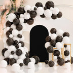 6.6FT Wedding Arch Covers Arch Backdrop Cover Arch Stand Covers Set Arch Cover Spandex Fabric Stretchy Backdrop for Wedding Birthday Party Decoration Baby Shower (Black, Cover Only)