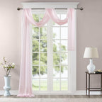 Wedding Arch Draping Fabric, 1 Panel 28" x 19Ft Blush Arch Drapes Sheer Backdrop Curtain for Wedding Ceremony Party Ceiling Decor