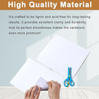 28 Sheets Bright White Cardstock 8.5 x 11 Certificate Paper, 92lb/250gsm White Card Stock Printer Paper for DIY Cards, Wedding, Business Cards, Menus, Invitations