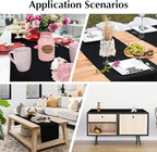 2 Pack Black Table Runner 12 x 60 Inch Solid Color Farmhouse Runners Coffee Table Dresser for Daily Party Home Decoration